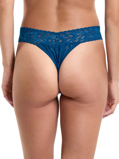 Original Rise Signature Lace Thong In North Pole - Hanky Panky