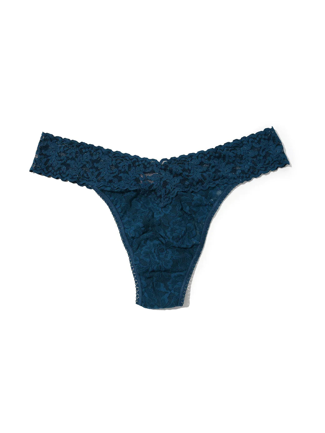 Original Rise Signature Lace Thong In Riviera - Hanky Panky