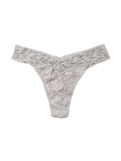 Original Rise Signature Lace Thong In Sleep In Grey - Hanky Panky