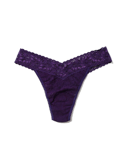 Original Rise Signature Lace Thong In Snow Day - Hanky Panky