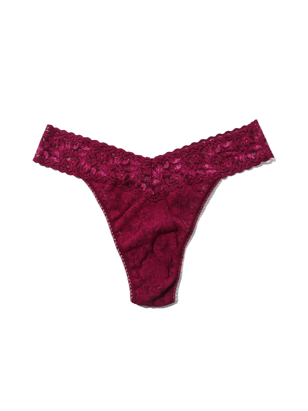 Original Rise Signature Lace Thong In Sugar Plum - Hanky Panky