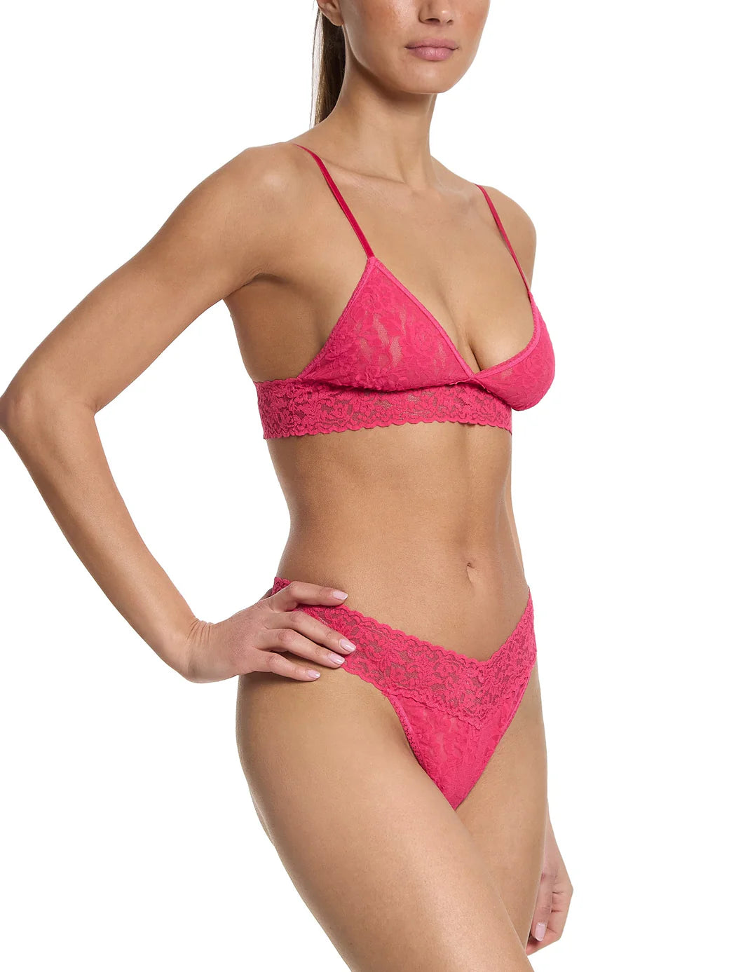 Original Rise Signature Lace Thong In Sweet Tart - Hanky Panky