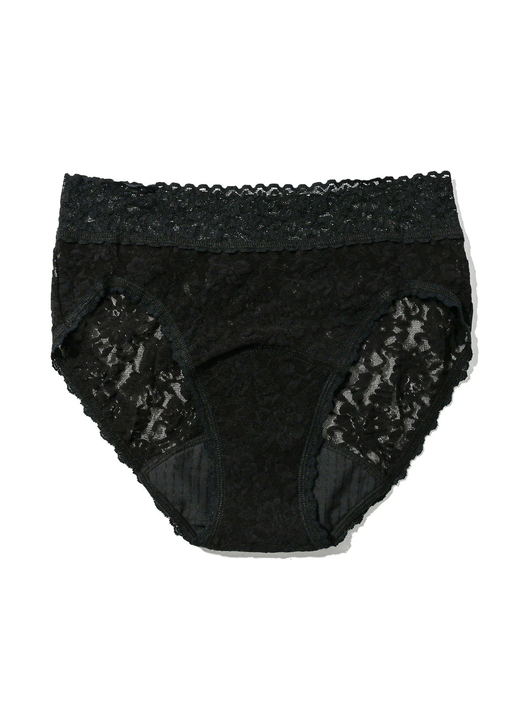 Leak-Proof Signature Lace French Brief In Black - Hanky Panky