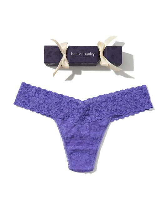 Holiday Cracker Single Original Rise Thong In African Violet - Hanky Panky