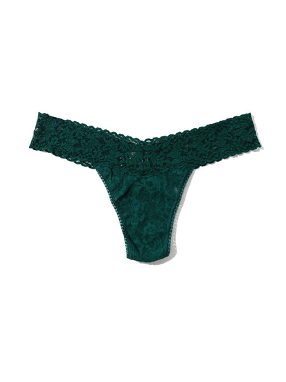 Low Rise Signature Lace Thong in Mountain Green - Hanky Panky
