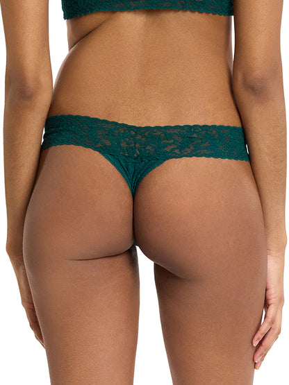 Low Rise Signature Lace Thong in Mountain Green - Hanky Panky