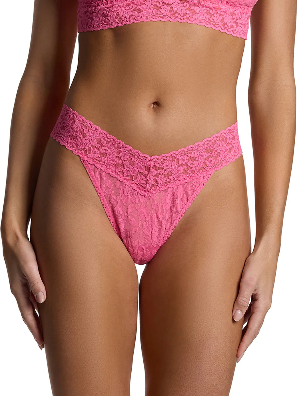 Original Rise Signature Lace Thong In Amused - Hanky Panky