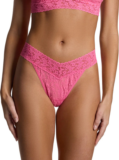 Original Rise Signature Lace Thong In Amused - Hanky Panky