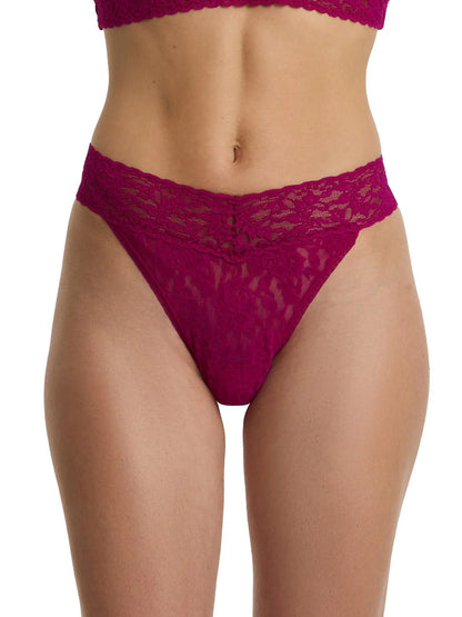 Original Rise Signature Lace Thong In Heirloom - Hanky Panky