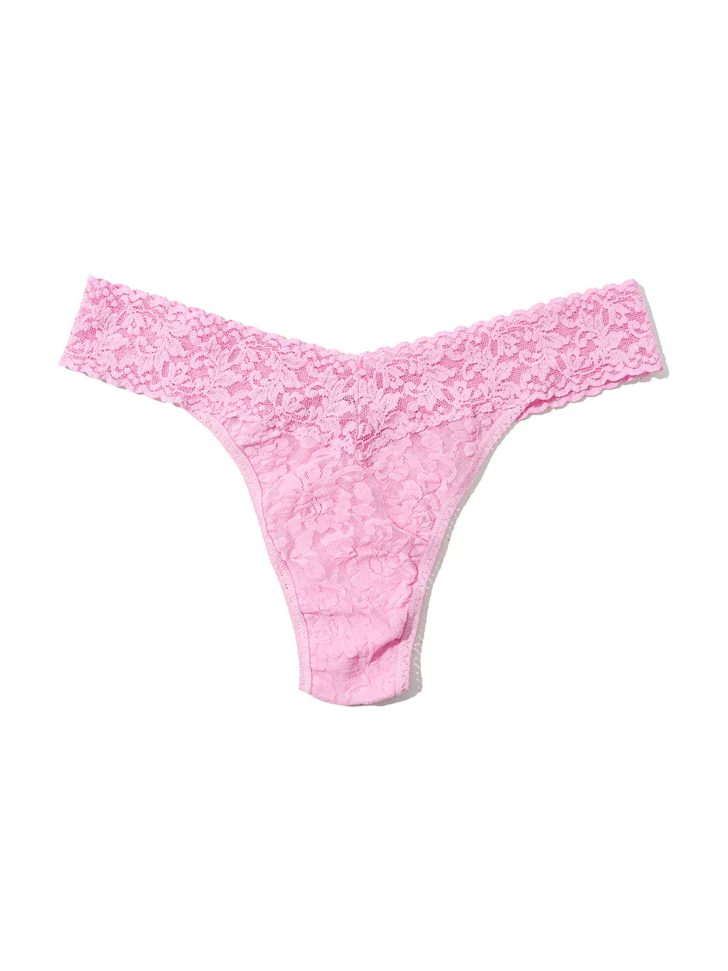 Original Rise Signature Lace Thong In Strawberry Lemonade - Hanky Panky