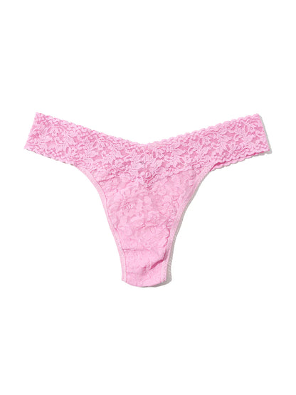 Original Rise Signature Lace Thong In Strawberry Lemonade - Hanky Panky