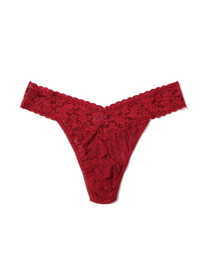 Plus Size Original Rise Signature Lace Thong In Wild Berries - Hanky Panky