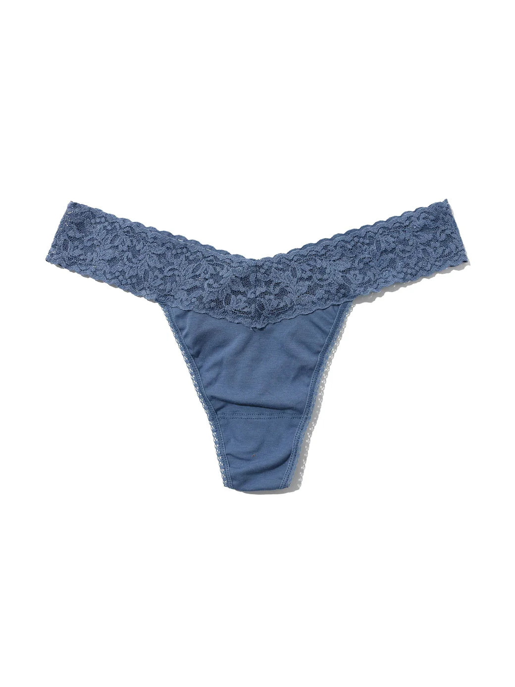 Supima Cotton Original Rise Thong In Washed Indigo - Hanky Panky