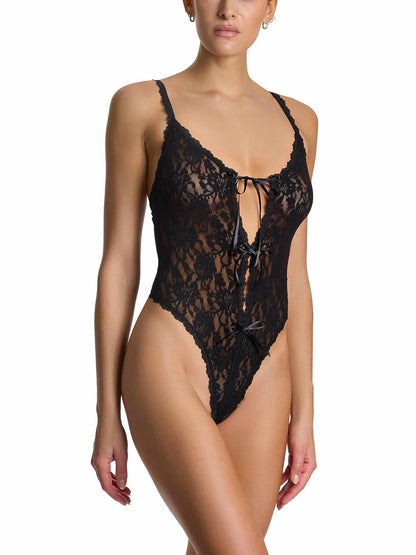 Signature Lace Crotchless Teddy - Hanky Panky