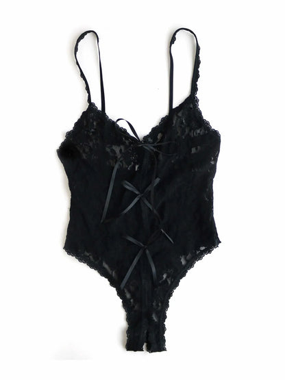 Signature Lace Crotchless Teddy - Hanky Panky