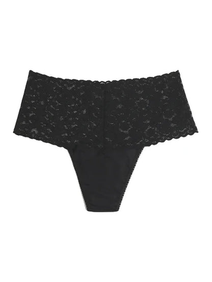 Retro Cotton Thong In Black - Hanky Panky