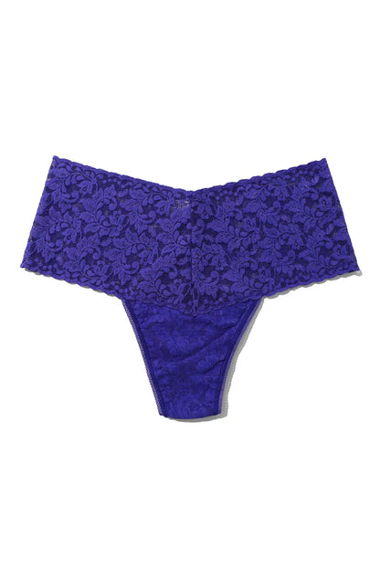 Retro Signature Lace Thong in Violets Are Blue - Hanky Panky