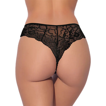 Gigi Stretch Lace Keyhole Tanga - House of Desire
