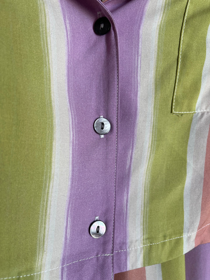 Cotton PJ Set In Painted Stripe - Kilo Brava