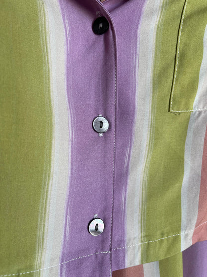 Cotton PJ Set In Painted Stripe - Kilo Brava