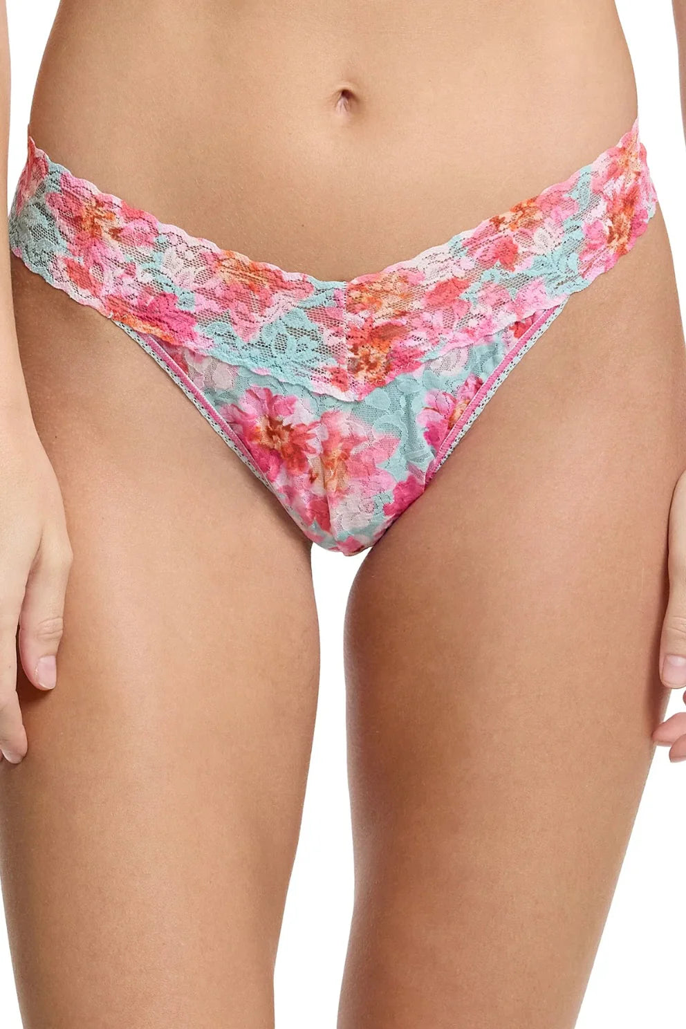 Original Rise Signature Lace Thong In First Bloom - Hanky Panky
