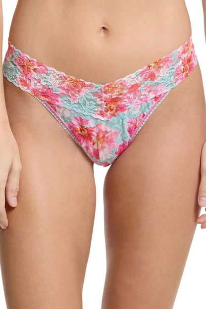 Original Rise Signature Lace Thong In First Bloom - Hanky Panky