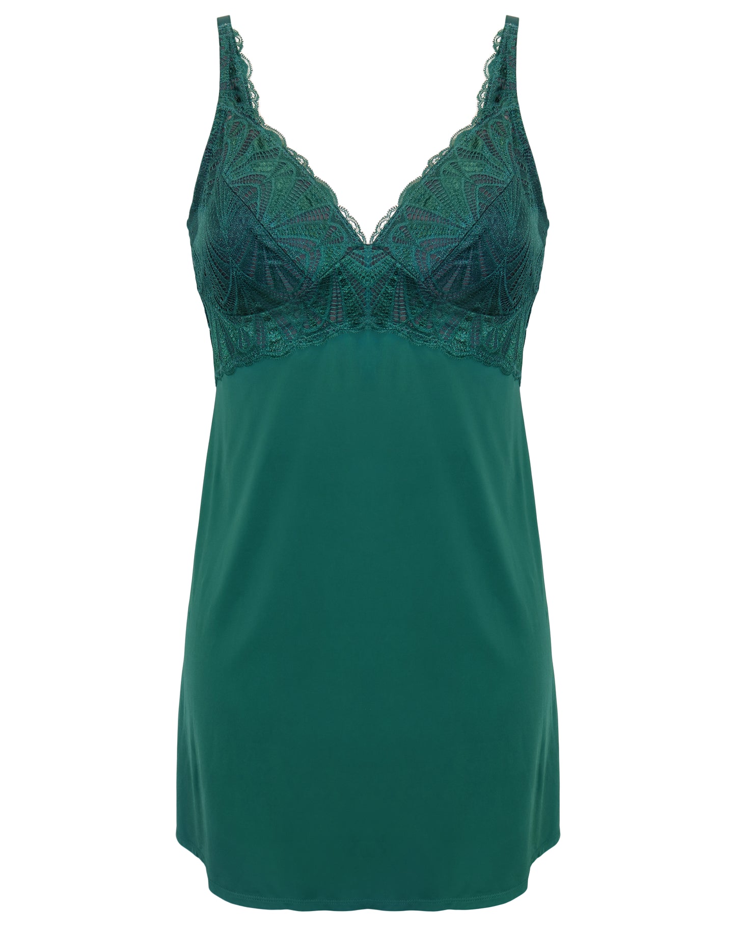 New Romance High Apex Chemise In Forest & Slate - Pour Moi