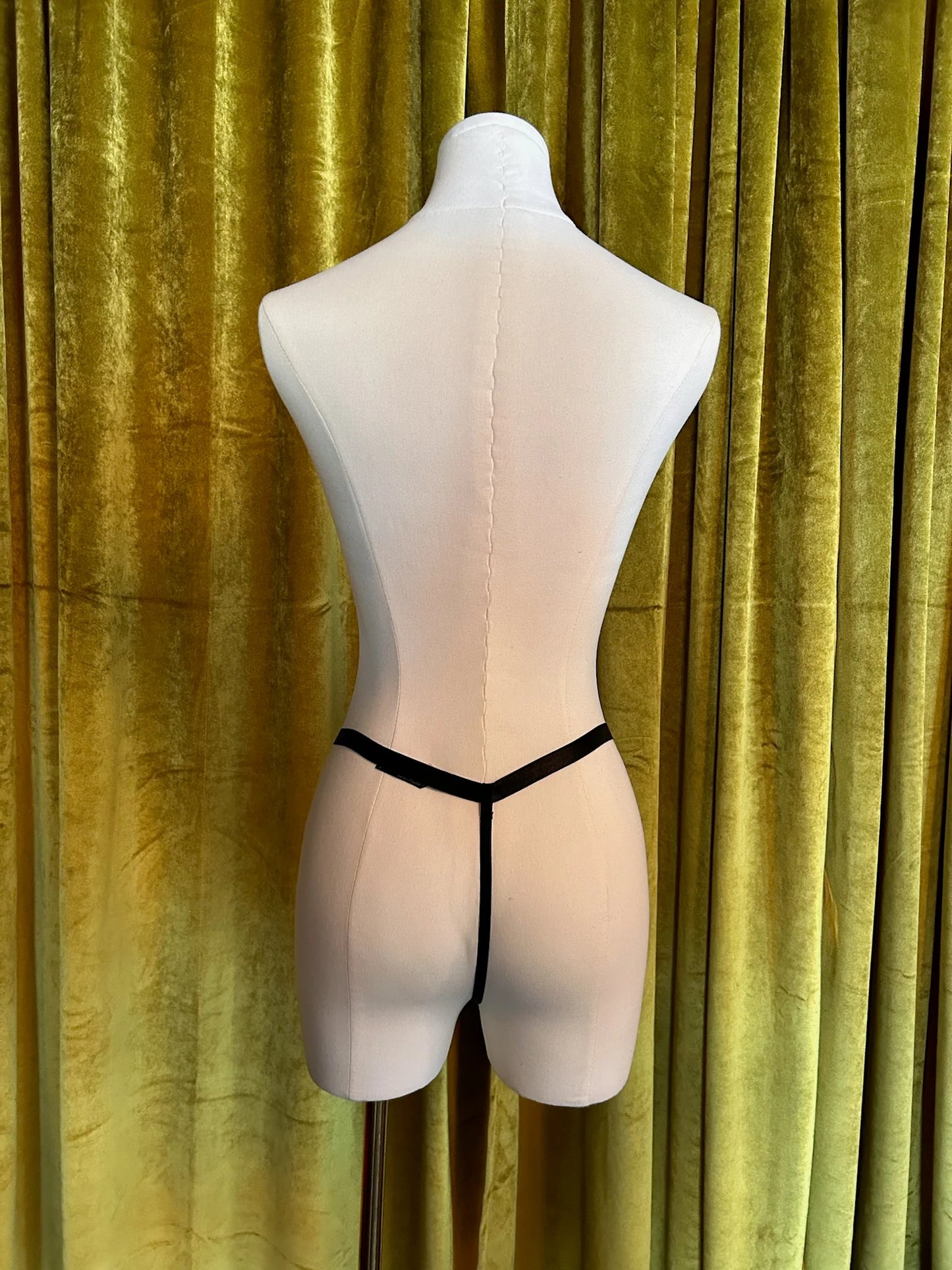 The Embroidery Skirt & G-String In Black - Kilo Brava