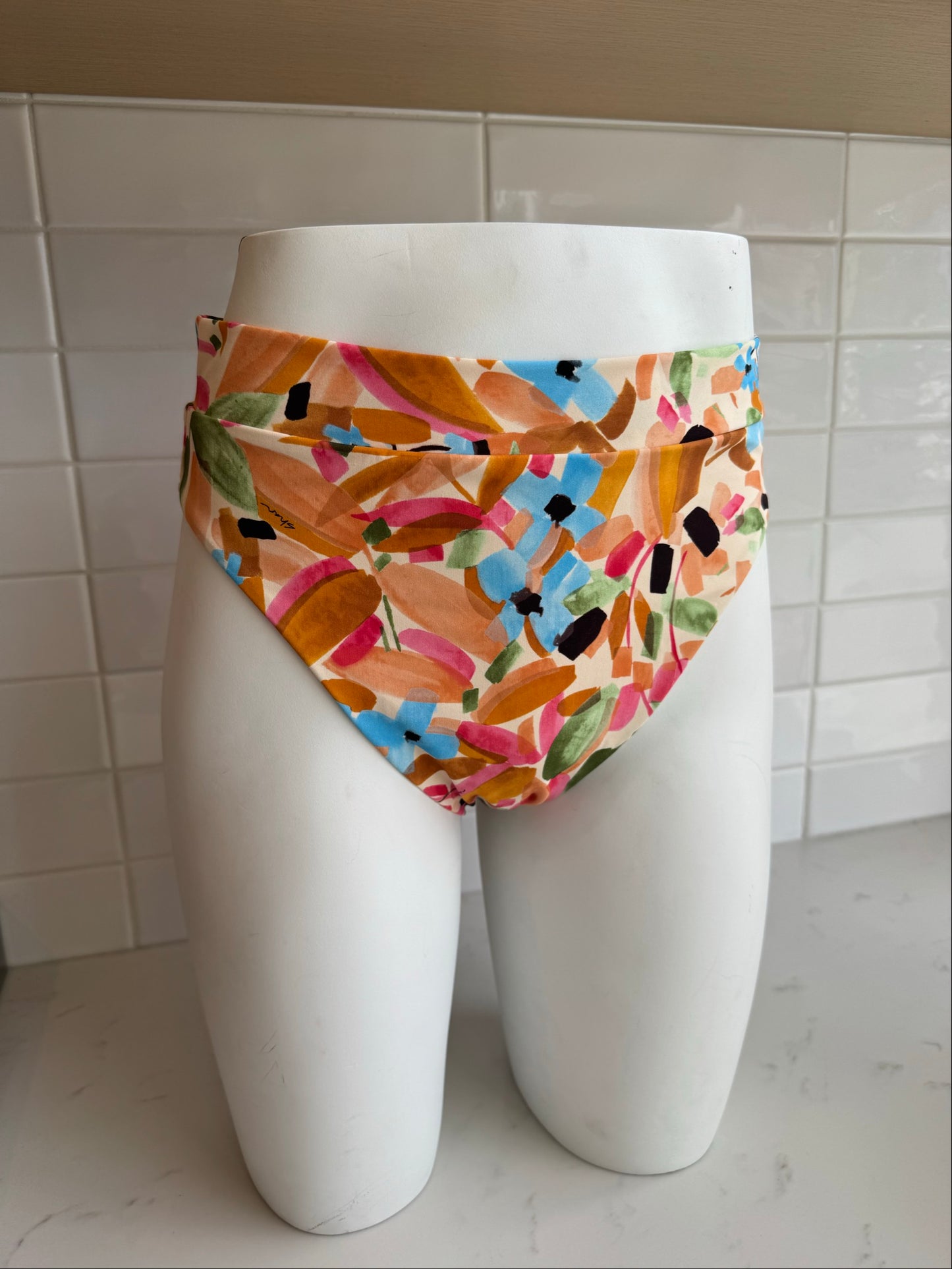 Classique High Waist Bikini Bottom In Dahlia - SHAN