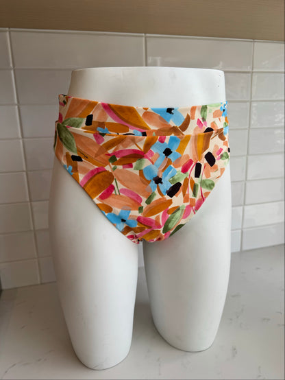 Classique High Waist Bikini Bottom In Dahlia - SHAN