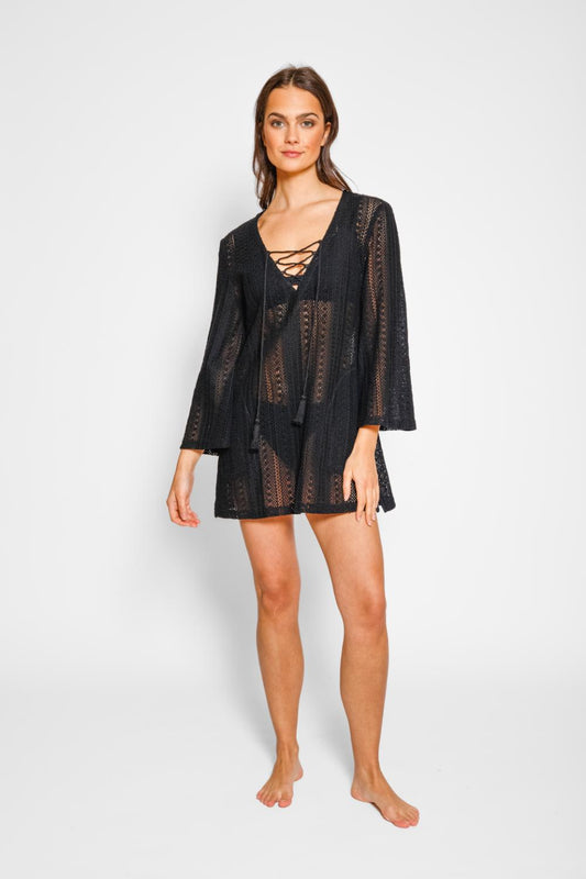 Amalfi Tunic In Black - Koy Resort