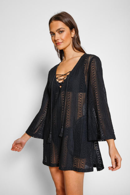 Amalfi Tunic In Black - Koy Resort