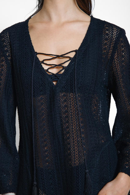 Amalfi Tunic In Black - Koy Resort