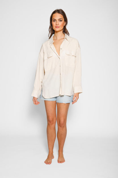 Capri Beach To Street Shirt In Raw - Koy Resort