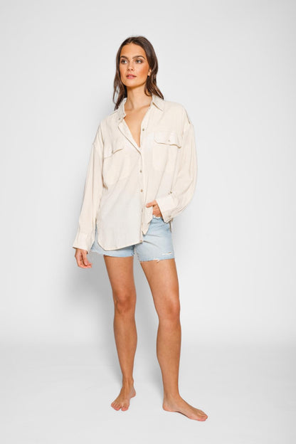 Capri Beach To Street Shirt In Raw - Koy Resort