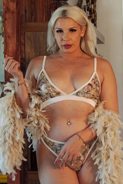 The Embroidery Bralette in Multi Sparkle