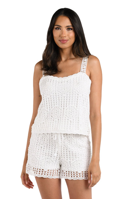 Waverly Covers OTS Tank Top In Ivory - La Blanca