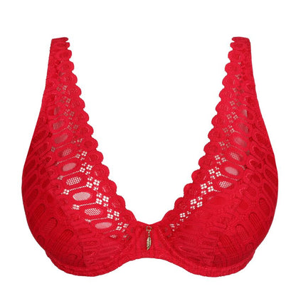 Los Ayala Half Padded Plunge Bra In Sangria - Prima Donna Twist