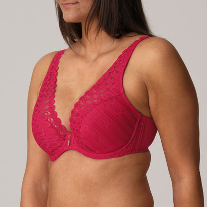 Los Ayala Half Padded Plunge Bra In Sangria - Prima Donna Twist