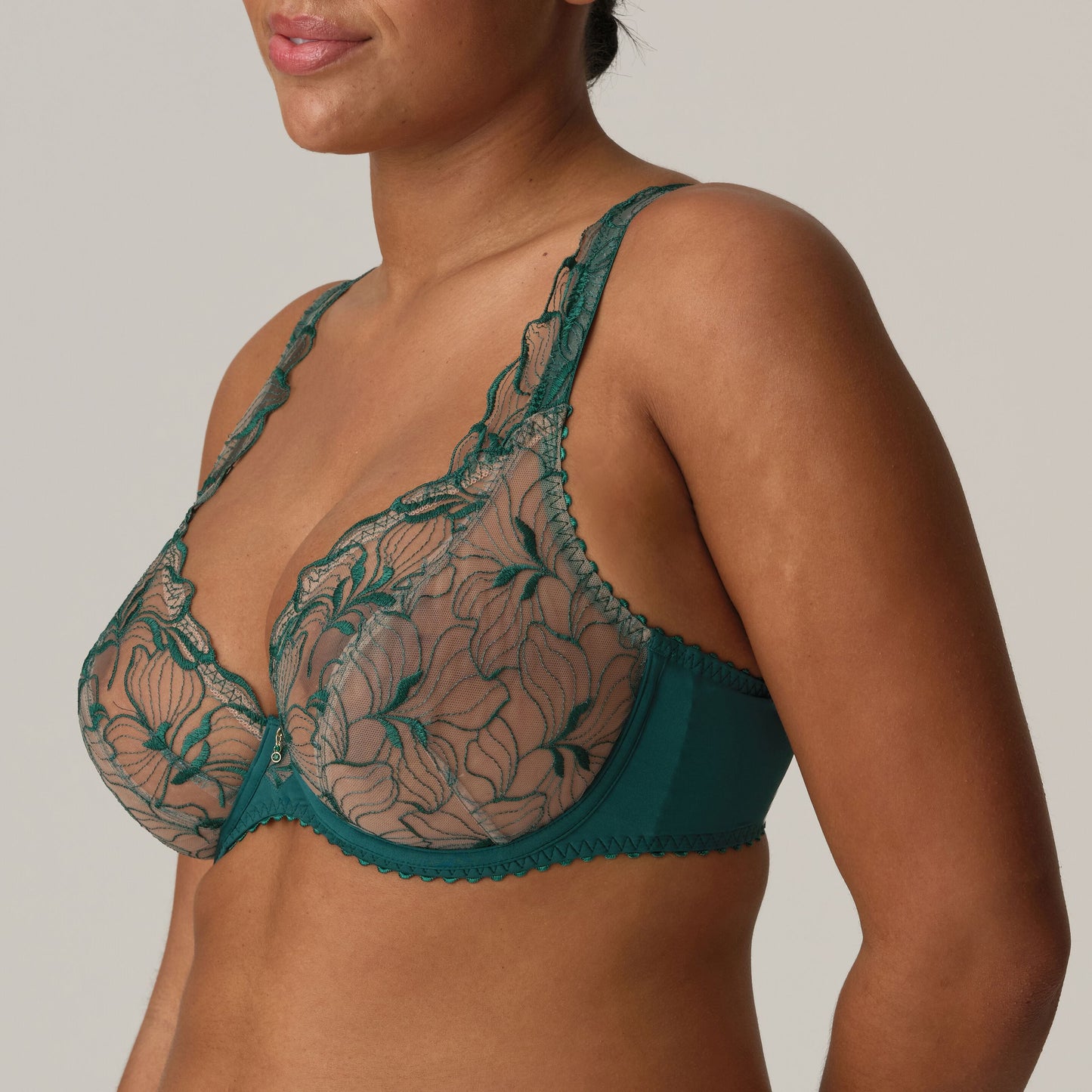 Springdale Plunge Bra In Jasper Green - Prima Donna