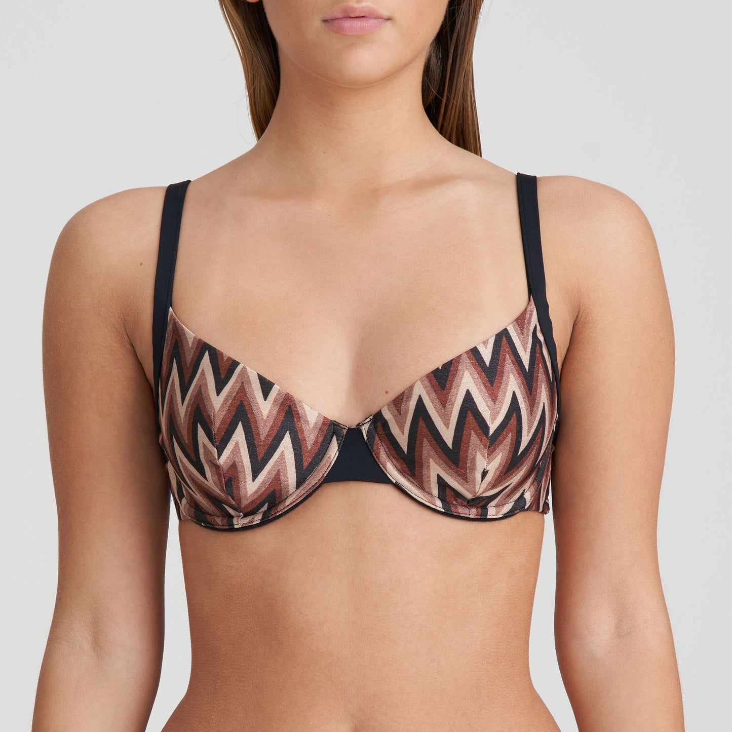 Su Ana Plunge Bikini Top In Miramar - Marie Jo