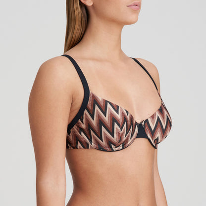 Su Ana Plunge Bikini Top In Miramar - Marie Jo