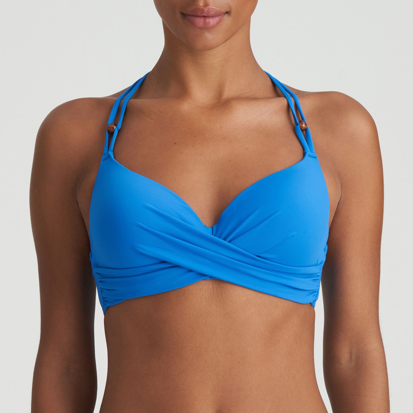 Flidais Padded Plunge Bikini Top In Blue Mistral - Marie Jo