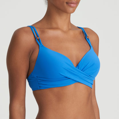 Flidais Padded Plunge Bikini Top In Blue Mistral - Marie Jo