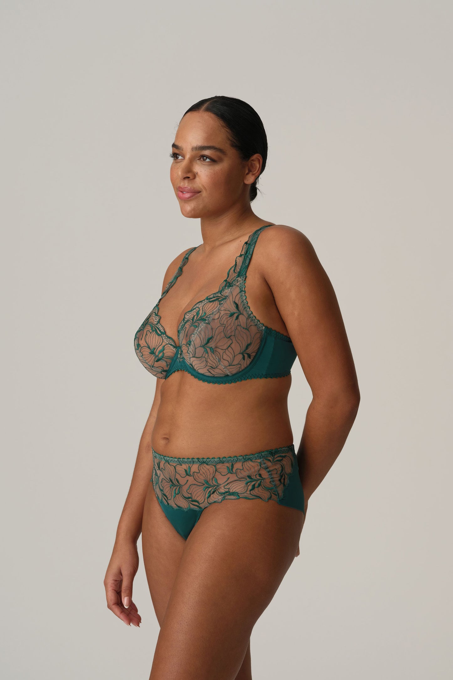 Springdale Plunge Bra In Jasper Green - Prima Donna