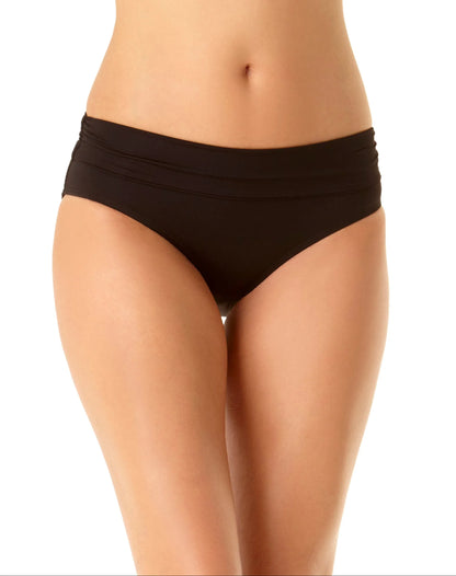 Convertible Shirred Bikini Bottom - Anne Cole