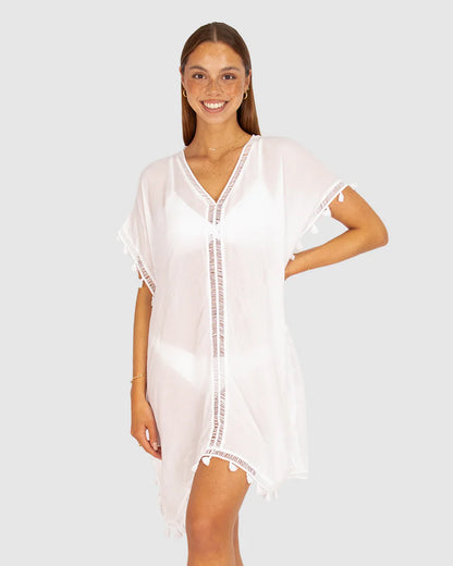 Moroccan Kaftan In White - Baku