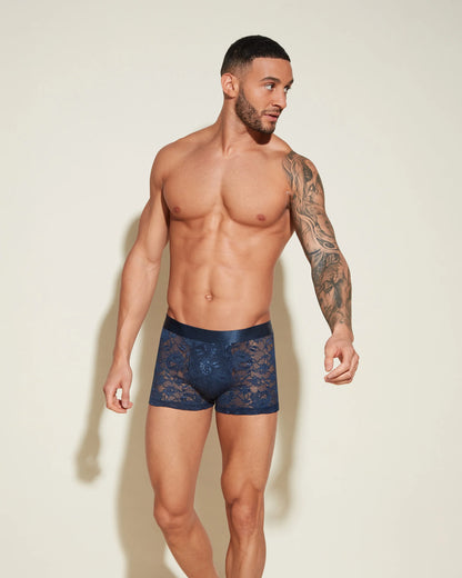 Never Say Never Form Classic Trunk In Navy Blue - Cosabella