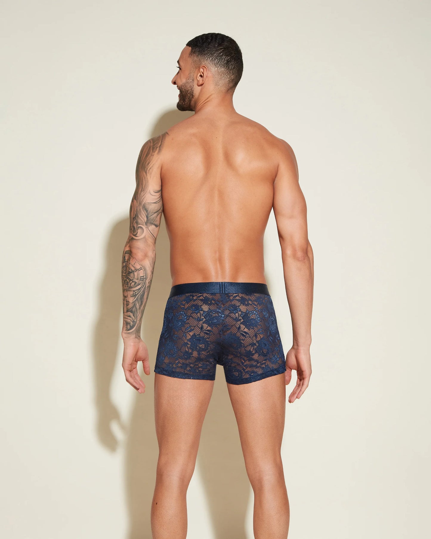 Never Say Never Form Classic Trunk In Navy Blue - Cosabella