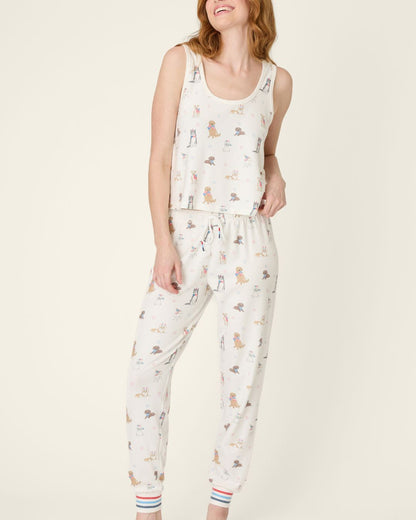 Red White & Woof PJ Set in Ivory - PJ Salvage
